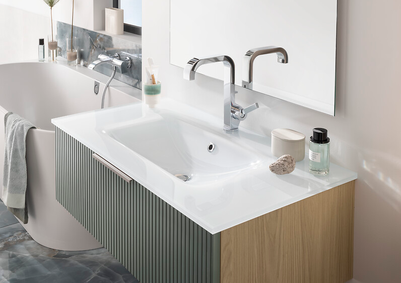 plan verre simple vasque 