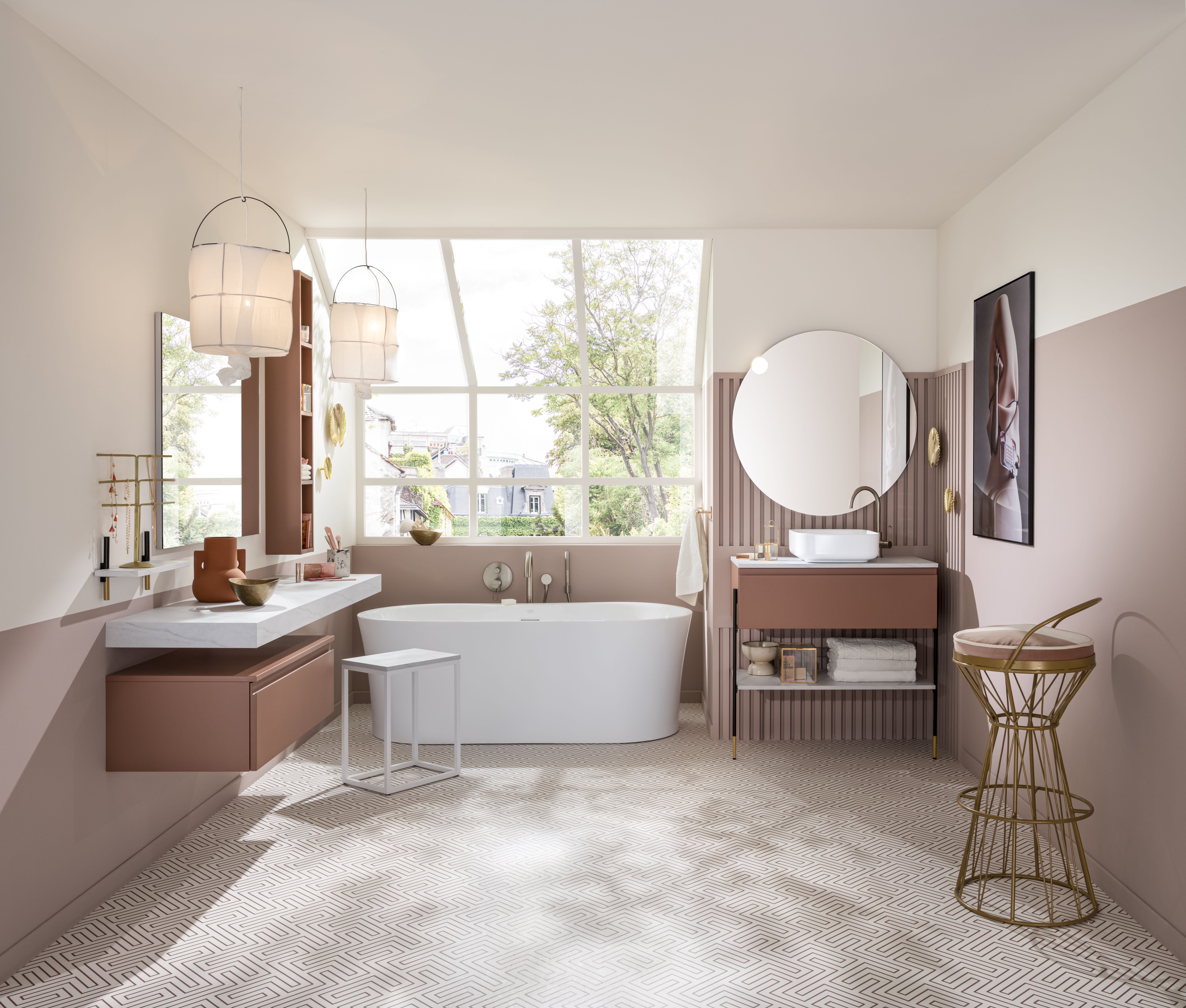 Salle de bains Delpha X Cécile Siméone : Velours Terracotta