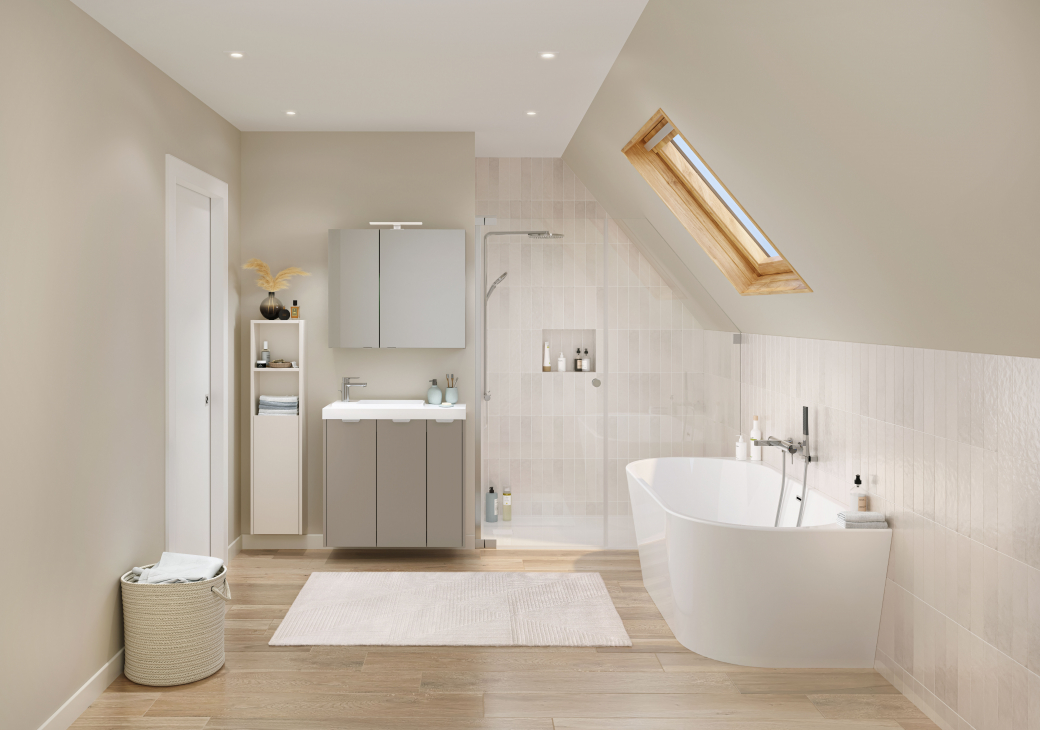 Salle de bains Delpha Optimise noisette mat