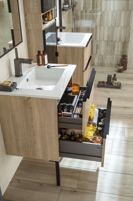 meuble bas ouvert